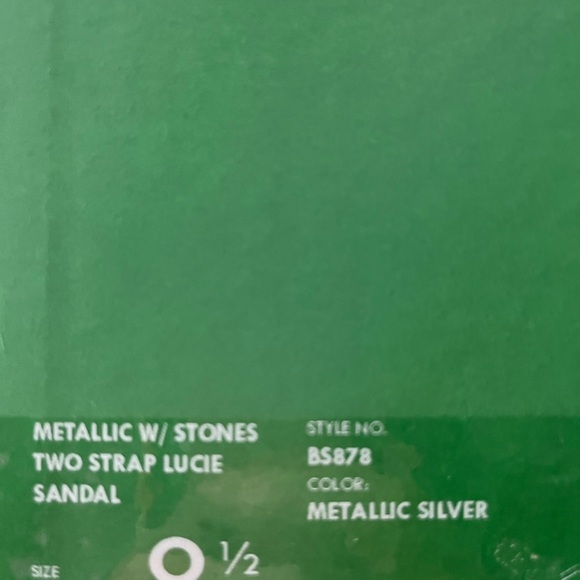 J crew LUCIE Italian leather to strapped metallic sandals with stones 8 1/2 - Picture 4 of 7